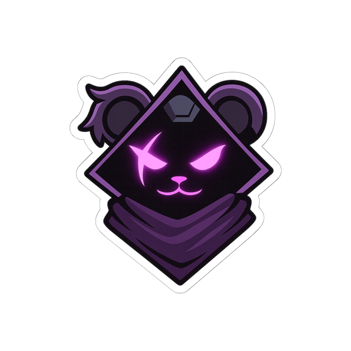 Determined Mecha Team Leader Bust Bold Sticker