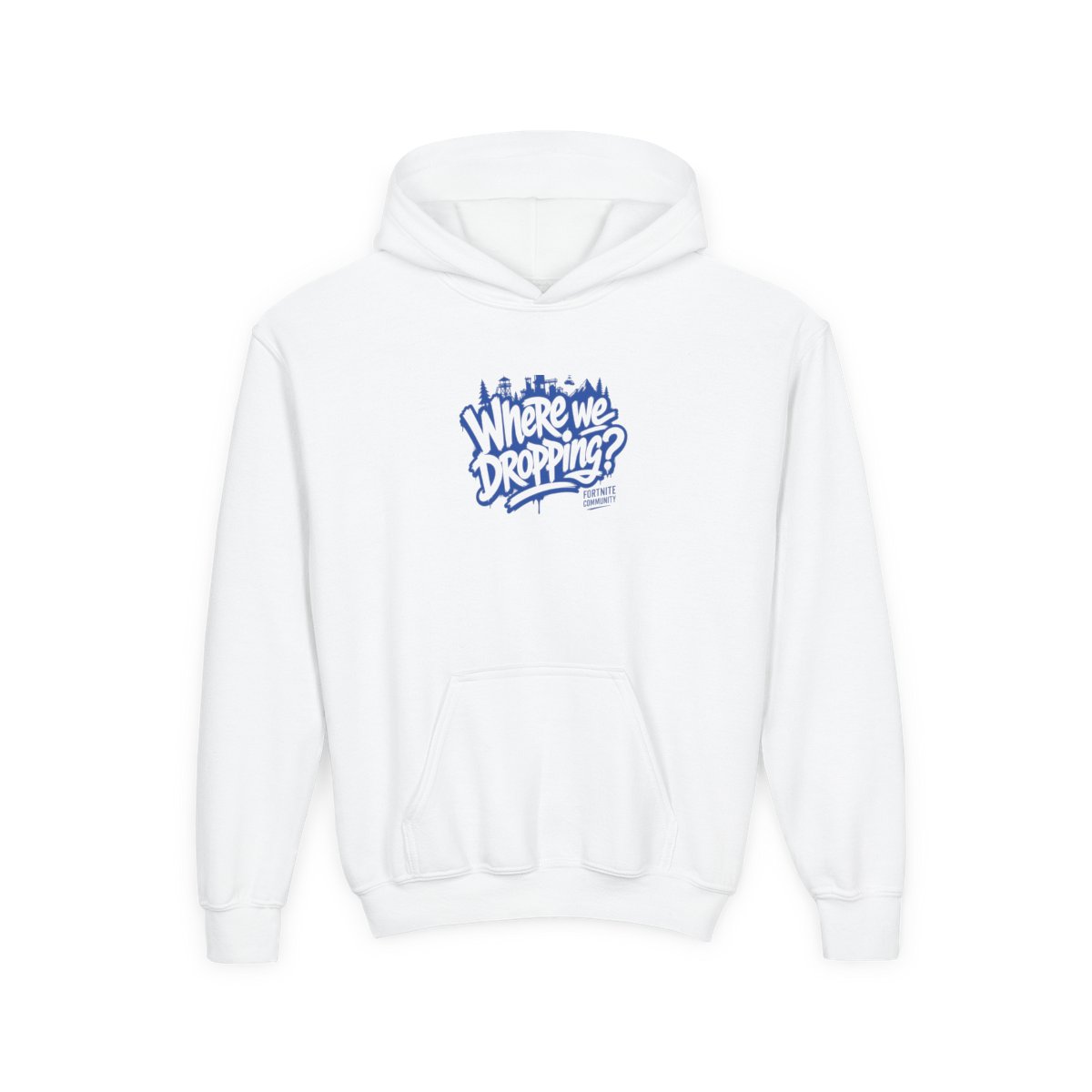 Fortnite "Where we dropping?" Kids Hoodie