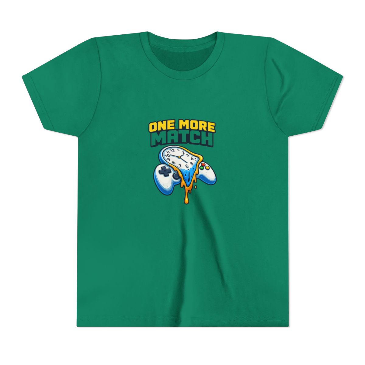 One More Match Melting Clock | Gamer Tee, Gaming Humor Shirt, Late Night Gift (Kids)