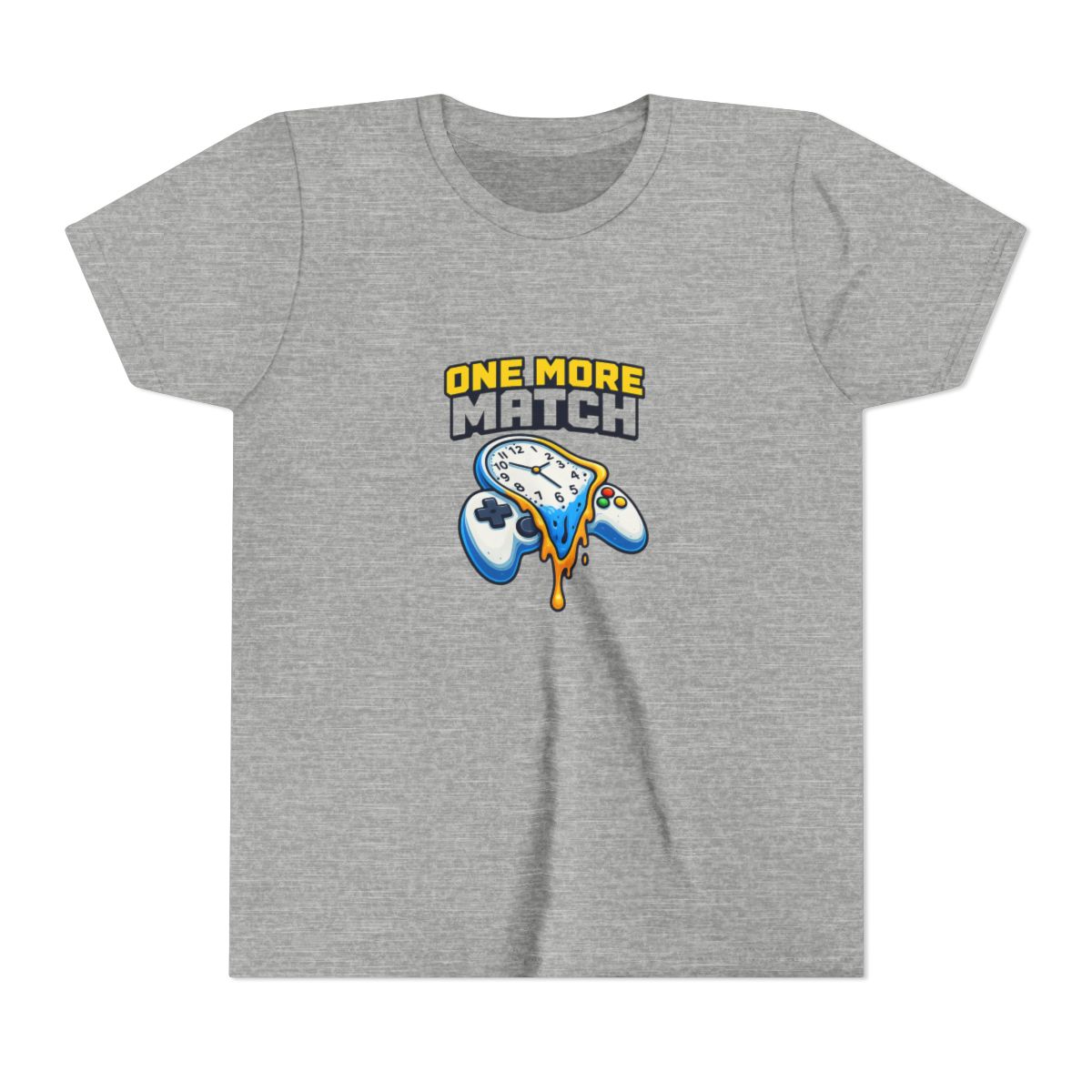 One More Match Melting Clock | Gamer Tee, Gaming Humor Shirt, Late Night Gift (Kids)